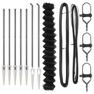 Ograda od lanca s 7 čavlića 1.6x10 m galvanizirani čelik,siva