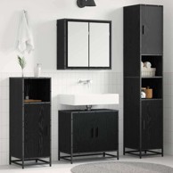 Set namještaja za kupaonicu, 4 kom, 65 x 33 x 60 cm, crni hrast