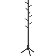 VASAGLE Vješalica za kapute RCR004B01 drvena, crna