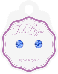 TUTU BIJU Naušnice Xirius 7.1 mm, sapphire, TXI71C206