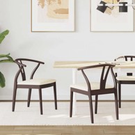 Stolac za blagovanje 2 pcs, svijetlosmeđa i svijetla