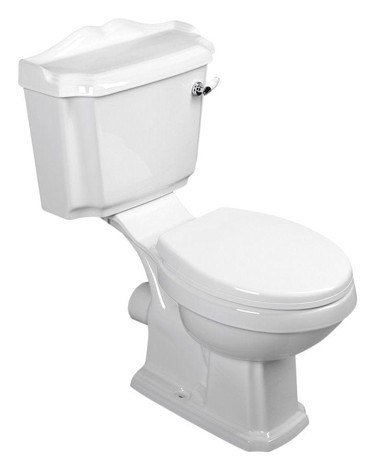 AQUALINE WC kombinacija ANTIK, retro stil, stražnji odljev, bijela keramika, soft close, 48x86x76 cm