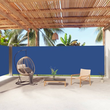 Uvlačiva bočna tenda plava 200 x 1000 cm