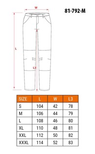 NEO TOOLS Zaštitne hlače 81-792-M žute