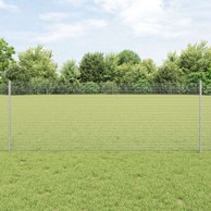 Galvanizovana čelična ograda sa 22 u stuba srebrna 0. 8x50 m čelik