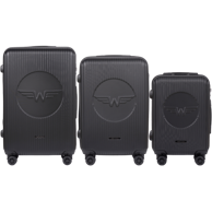 WINGS Set kofera SWALLOW, 3 kom (L, M, S), ABS+, tamno siva