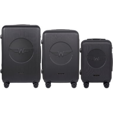 WINGS Set kofera SWALLOW, 3 kom (L, M, S), ABS+, tamno siva