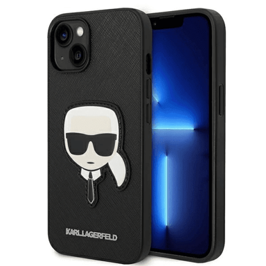 KARL LAGERFELD Zaštitna maskica KLHCP14MSAPKHK, iPhone 14 Plus, Karls Head, crna