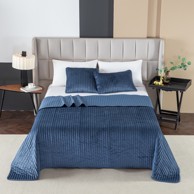 STIL prekrivač Stripes 240x270 cm, plava