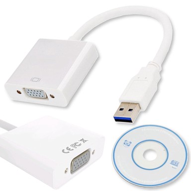 USB Adapter za povezivanje USB 2.0/3.0 na VGA D-SUB s kloniranjem slike