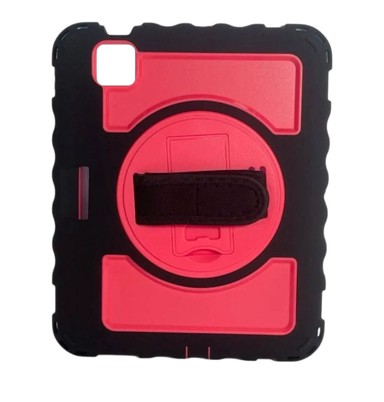 NIKCORP Oklopna zaštitna maska za iPad Air 4/5 10.9 sa stalkom troslojna futrola otporna na udarce, roza