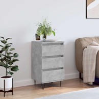 Komoda od konstruiranog drva, 40 x 35 x 70 cm, beton siva