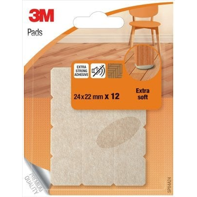 3M Navlaka za zaštitu podova SP84A24, pravokutna, 24 x 22 mm, 12 kom, bež