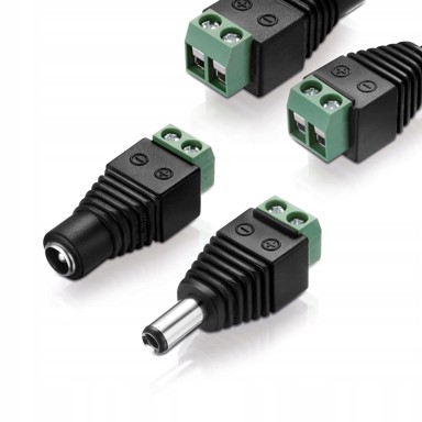 ROSFIX CCTV priključak 5.5 mm / 2.1 mm, muški, 30 V DC, 2 A
