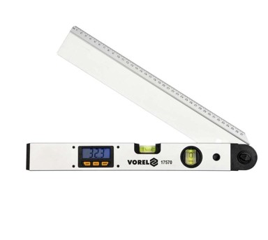 VOREL Digitalni kotomer 50x400 mm s LCD zaslonom, crni