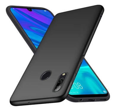 Maskica za Huawei P Smart 2019, mat, sa zaštitnim staklom, crna
