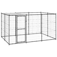 Vanjski kavez za pse s krovom, 7.26 m², 330 x 220 x 180 cm, čelik