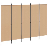 Pregrađivač prostora, 5 panela, 250 x 180 cm, tkanina, bež