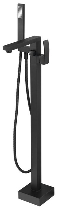 SAPHO Podna slavina za kadu Ginko, crna mat, elegantni dizajn