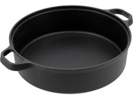 TOYA Duboka tava za roštilj od lijevanog željeza 28 cm, crna