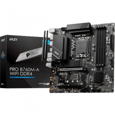 MSI Matična ploča PRO B760M-A WIFI DDR4, LGA1700, Intel B760, mATX, DDR4