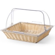 HENDI Košara za kruh od poliratana s poklopcem Rolltop GN 2/3 visina 245 mm 426968