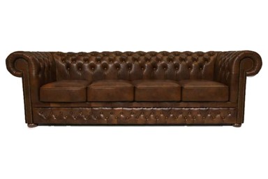 CHESTERFIELD Garnitura First Class Leather, 4-sjedišta, Cloudy Brown Light