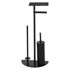 WENKO Crni željezni držač za WC papir sa četkom Cosenza