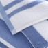 BIANCA Bijeli/plavi pamučan ručnik 90x140 cm Stripe Jacquard