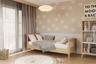 Drveni dječji krevet Emilia, 180x90 cm, svijetlo drvo (nelakirano)