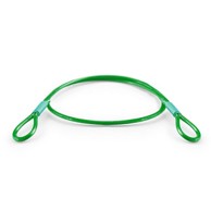 DQ-PP čelično uže u PVC oplati s ušicama, 2/4 mm, 1,5 m, zeleno