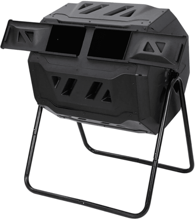 RAMDA Komposter, 160 l, rotirajući, na postolju, crn