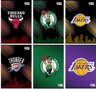 NBA Set bilježnica, A4, linije, 10 kom