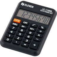 ELEVEN Džepni kalkulator LC110NR, crni