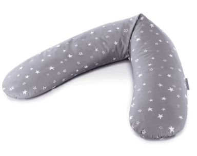THERALINE Navlaka za trudnički jastuk Original, 100% pamuk, 190 cm, sive zvjezdice