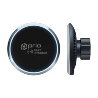 PRIO Magnetski bežični auto punjač Fast Charge, crni, 15W, USB C