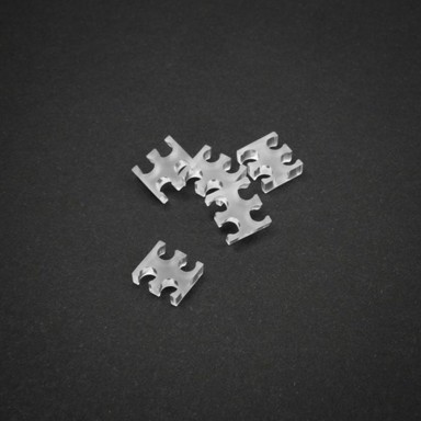 KING MOD SERVICE Organizator kablova 4-slot 3mm, mali, prozirni, set od 5, ZUUV-157