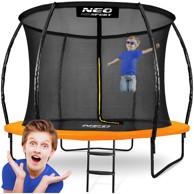NEO-SPORT Profilirani vrtni trampolin 312 cm (10 ft), unutarnja mreža, narančasti