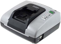 POWERY Punjač s USB za Black&Decker A1518L/A1118L