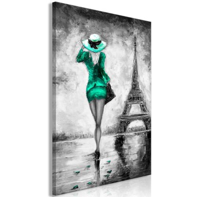 Slika Parisian Woman Vertical Green 40x60