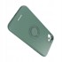 SPACECASE Silikonska maskica s prstenom za Apple iPhone 11, tamnozelena