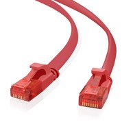HELOS Ultraplosnati patch kabel Cat.6 U/UTP AWG 32, crveni, 1,0 m