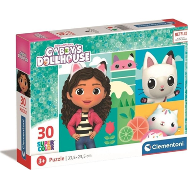 CLEMENTONI Slagalica Supercolor Gabby's Dollhouse, crtići, 30 komada