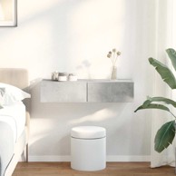 Zidna polica s ladicama beton siva 80x33x17cm konstruirano drvo