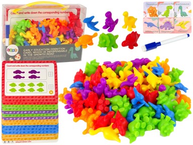 Dječji edukativni šareni dinosauri za razvrstavanje i učenje brojanja, 72 komada