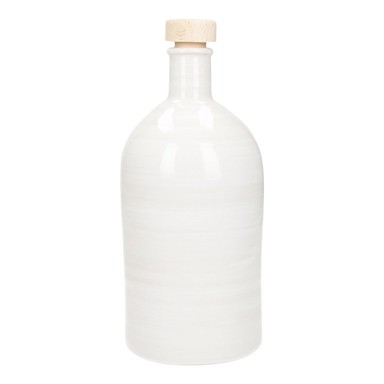 BRANDANI Bijela keramička boca za ulje Maiolica, 500 ml