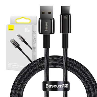 BASEUS Kabel Tungsten Gold, USB na USB-C, 100W, 1m