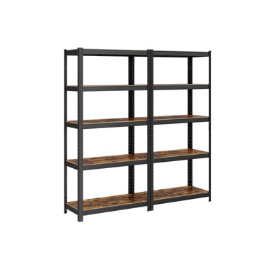 SONGMICS Polica s 5 razina 150 x 75 x 30 cm, smeđa