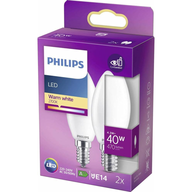 PHILIPS LED žarulja 8718699777692, E14, 4,3 W, 2700 K, toplo bijela
