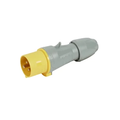 LEGRAND Ravni utikač 16A 100-130V 2P+E LE555121, žuti